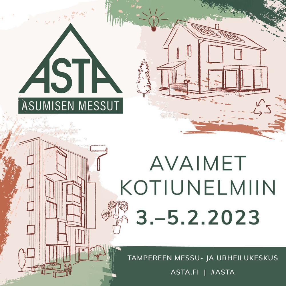Tampereen Asta-messuilla asumisen kestävää tulevaisuutta